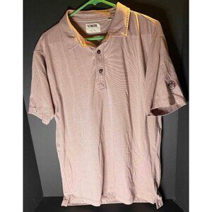 Linksoul Tempus Fugit Short Sleeve Golf Polo Light Red Mens L Shirt Golfing